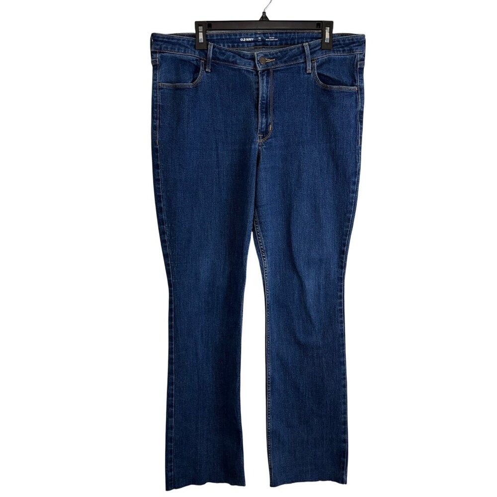 Old Navy Womens Jeans Adult Size 16 Long Wow Boot Cut Blue Stretch Casual Denim